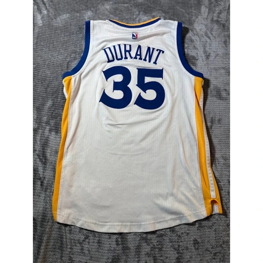 Adidas Golden State Warriors Kevin Durant Jersey 35 White Swingman NBA Mens S